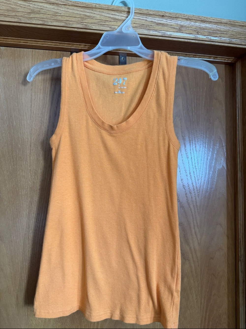 47 Women's Orange Scoop Neck Tank Top